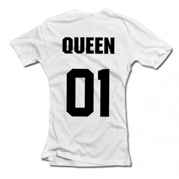 Sada triček "King & Queen" s potiskem na přední i zadní straně