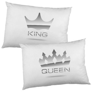 Sada povlaků na polštáře "King and Queen"