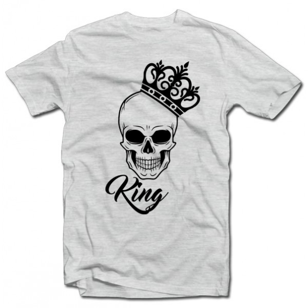 Sada triček "King & Queen" s lebkou