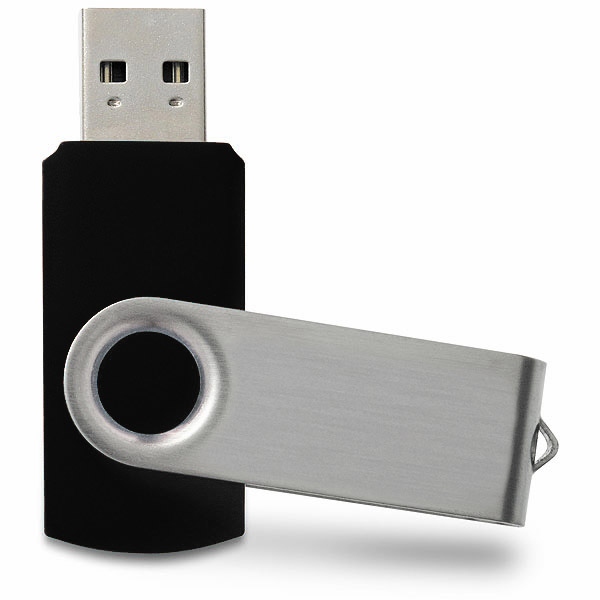 Klasický USB flash disk (s možností gravírování za příplatek) (černý, 16 GB)