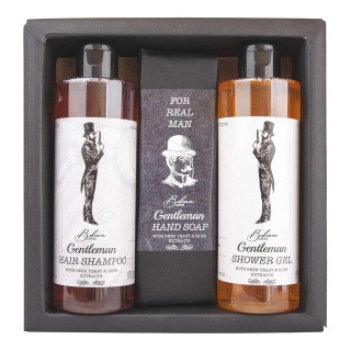 Kosmetická sada pro muže "Gentleman" (gel 250ml + mýdlo 145g + šampon 250ml)