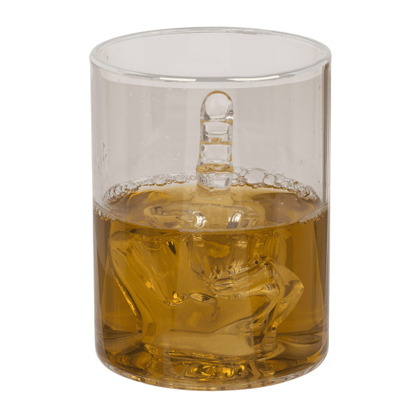 Sklenice na whisky „Middle Finger“, 350 ml