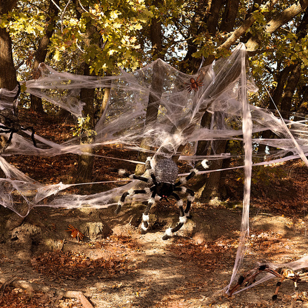 Halloweenská pavučina XL (bílá) (100g.)