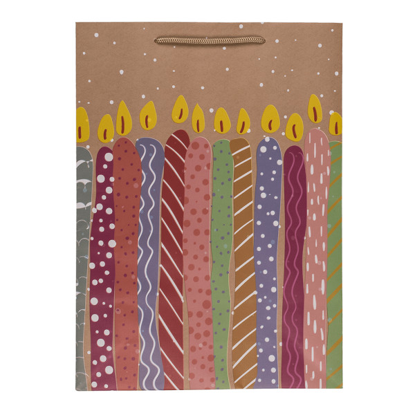 Papírová dárková taška "Balloons and candles" (34,5x25x8,5cm)
