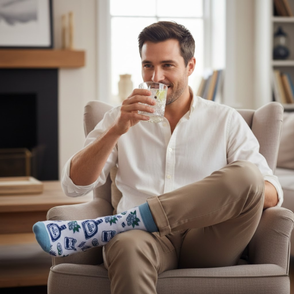 Dárková sada „Nápoje“ (sklenice + ponožky)