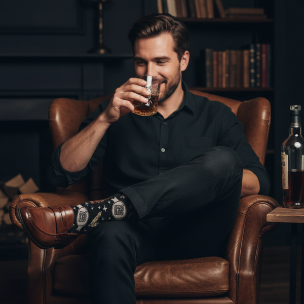 Dárková sada „Nápoje“ (sklenice + ponožky)