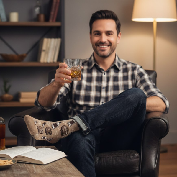 Dárková sada „Nápoje“ (sklenice + ponožky)