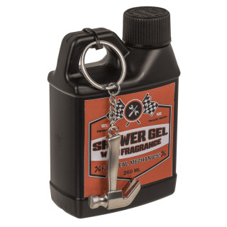 Univerzální sprchový gel pro muže „Motor Oil“ (260 ml) + přívěsek na klíče
