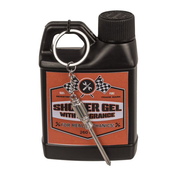 Univerzální sprchový gel pro muže „Motor Oil“ (260 ml) + přívěsek na klíče