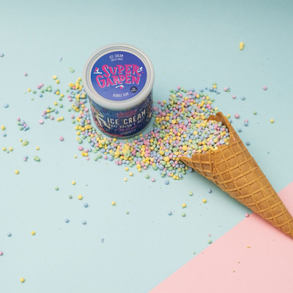 SUPER GARDEN lyofilizované mini zmrzlinové kuličky s příchutí žvýkačky, 60 g