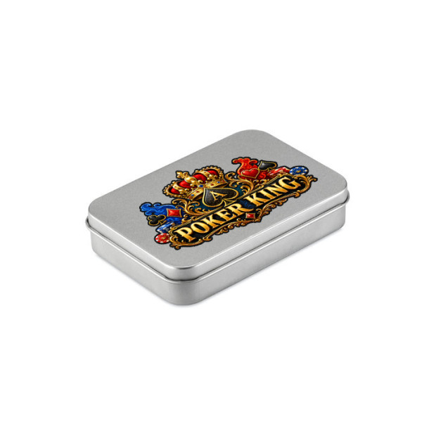 Karty v kovové krabičce "Poker King"