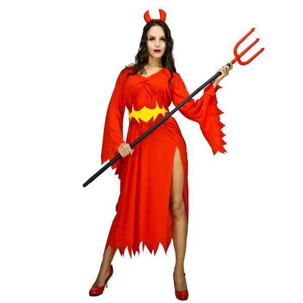 Univerzální dámský kostým "Malý ďábel" (šaty a čelenka)