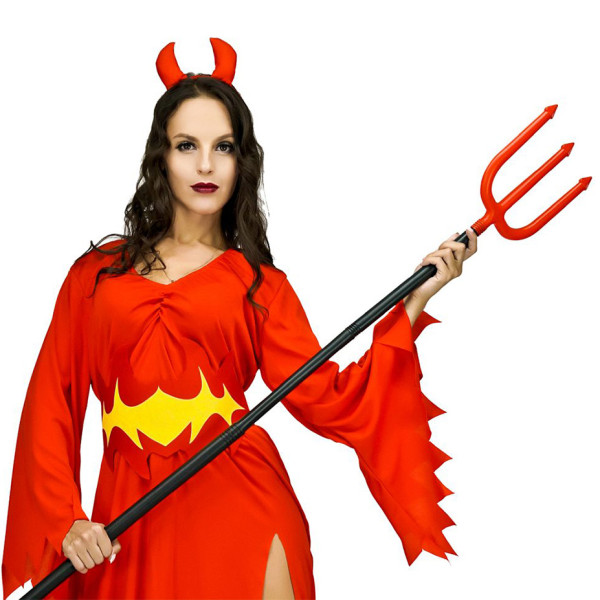 Univerzální dámský kostým "Malý ďábel" (šaty a čelenka)