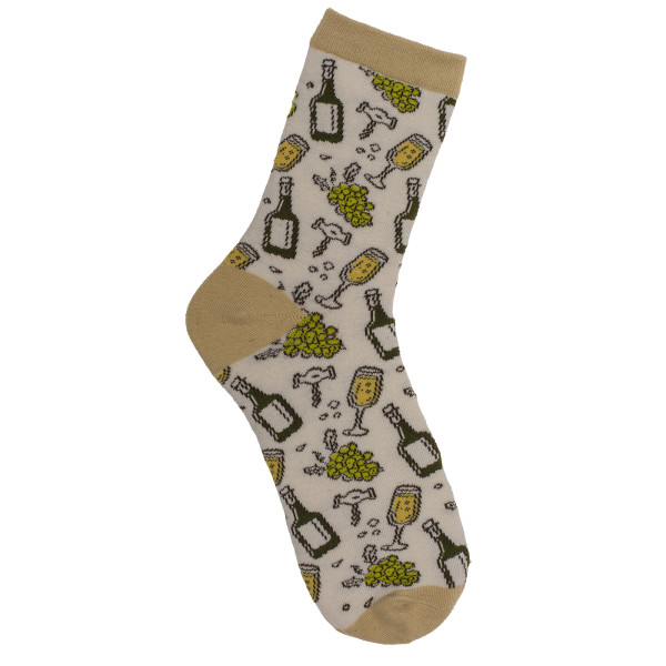 Ponožky s motivem červeného a bílého vína, 2 páry