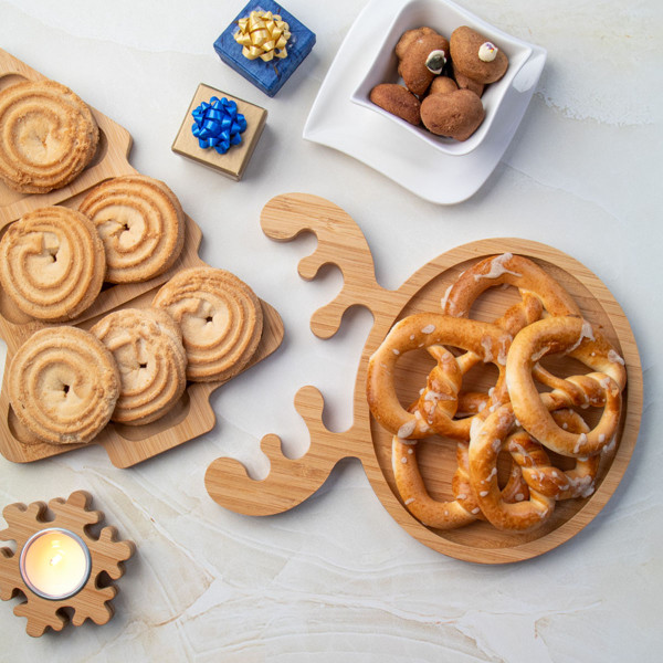 Dřevěný podnos na občerstvení "Reindeer"