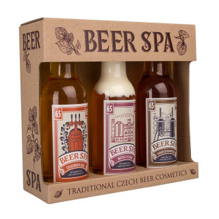 Kosmetická dárková sada „BEER SPA“ (sprchový gel 200 ml + šampon 200 ml + pěna do koupele 200 ml)