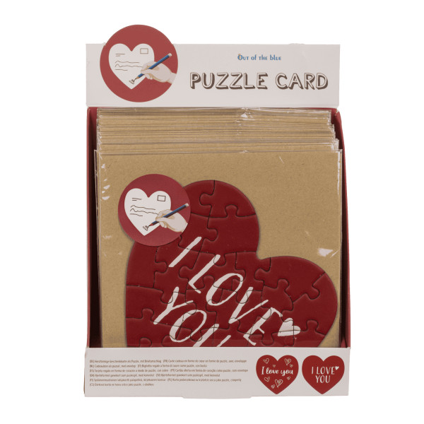 Pohlednice ve tvaru srdce - puzzle „Love“ Pohlednice ve tvaru srdce - puzzle „Love“