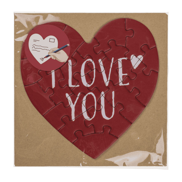 Pohlednice ve tvaru srdce - puzzle „Love“ Pohlednice ve tvaru srdce - puzzle „Love“