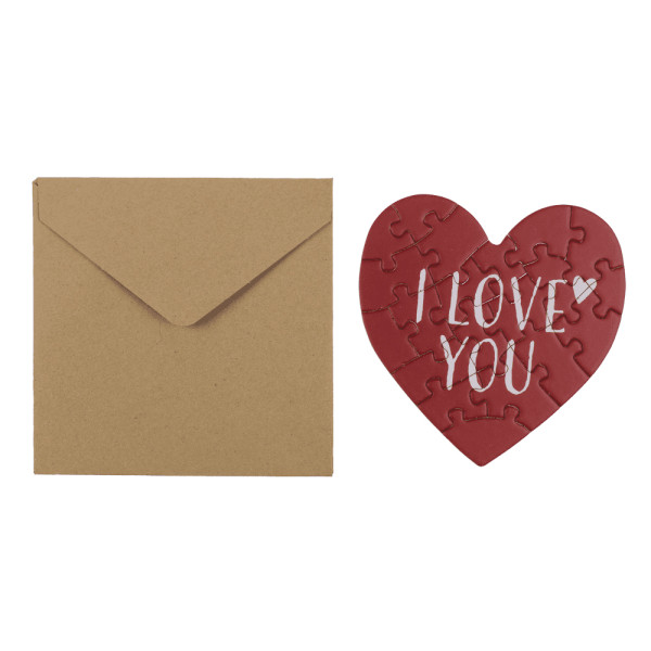 Pohlednice ve tvaru srdce - puzzle „Love“ Pohlednice ve tvaru srdce - puzzle „Love“