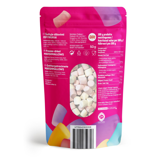 STAR CANDIES lyofilizované marshmallows „Marshmallows“, 50 g.