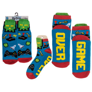 Ponožky s protiskluzovou vrstvou "Game over"