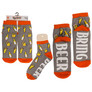 Ponožky s protiskluzovou vrstvou "Bring beer"
