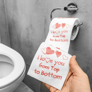 Toaletní papír "I LOVE YOU"