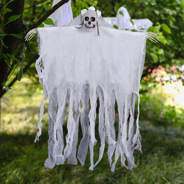 Závěsná halloweenská dekorace "Bílý duch"