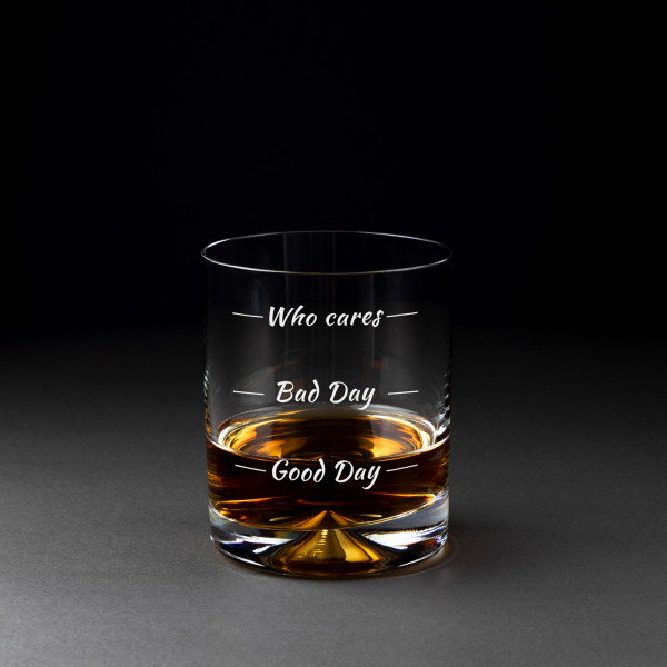 Sada sklenic na whisky "Who cares"