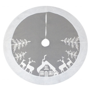 Stříbrná podložka pod vánoční stromek "XMas"