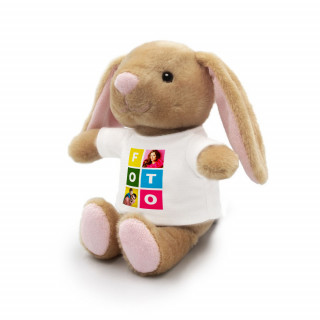 Plyšový králíček "Binky" s fotografií podle Vašeho výběru (18 cm)