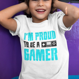 Dětské tričko "I'm proud to be a gamer"