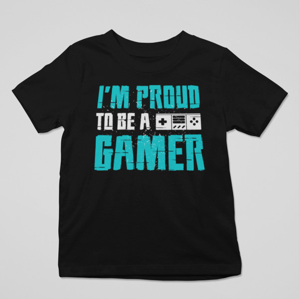 Dětské tričko "I'm proud to be a gamer"