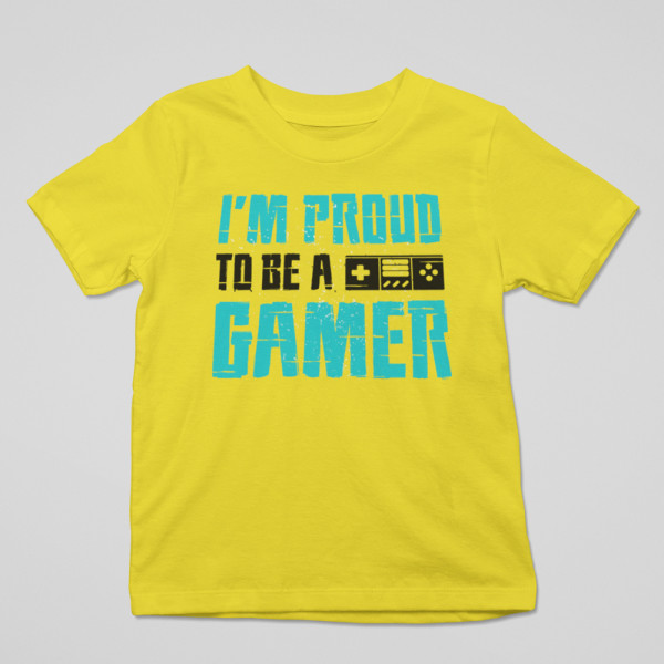 Dětské tričko "I'm proud to be a gamer"