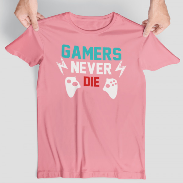 Tričko "Gamers never die"