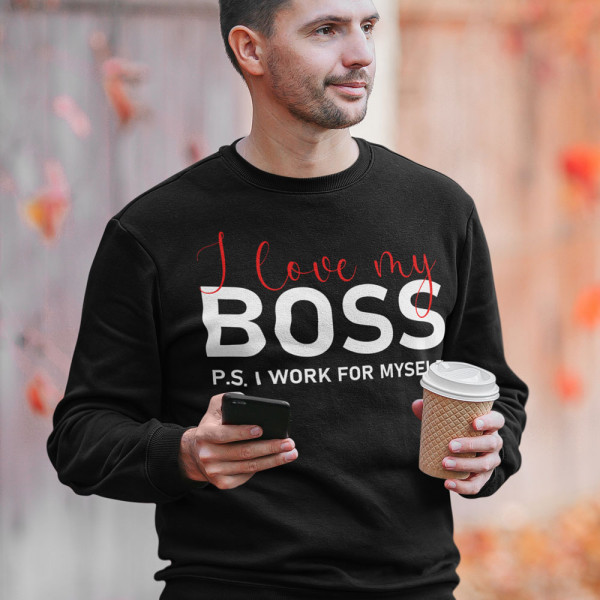 Mikina "I love my Boss" (bez kapuce)