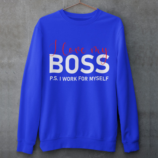 Mikina "I love my Boss" (bez kapuce)