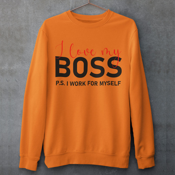 Mikina "I love my Boss" (bez kapuce)