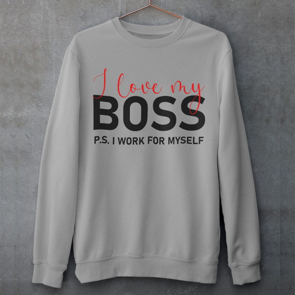 Mikina "I love my Boss" (bez kapuce)