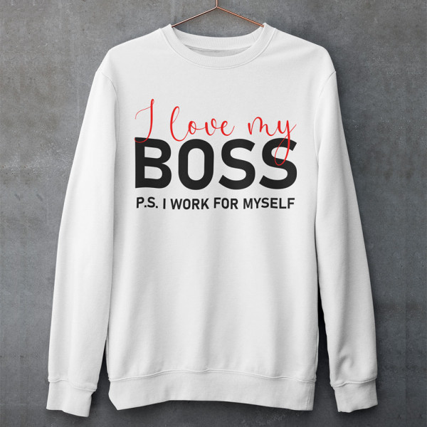 Mikina "I love my Boss" (bez kapuce)