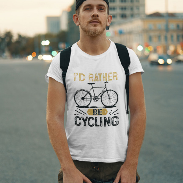 Tričko "I'd rather be cycling"