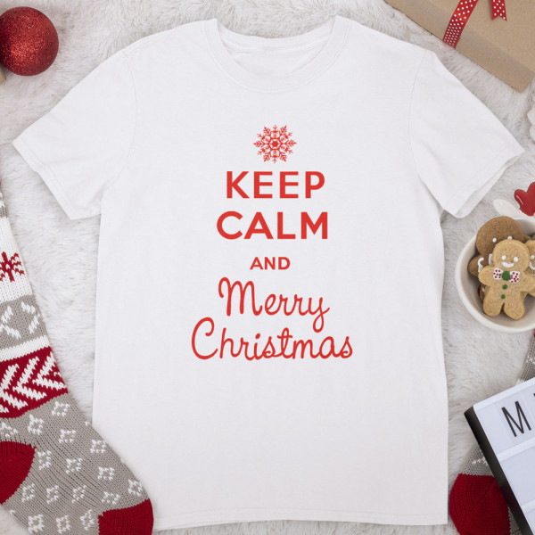 Tričko "Keep calm Merry Christmas"