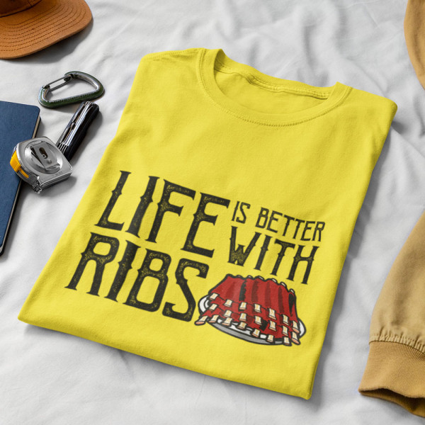 Tričko "Life is better with ribs"