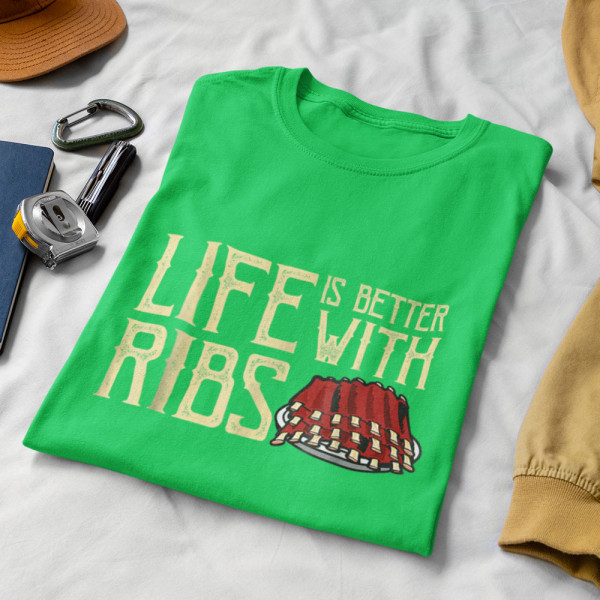 Tričko "Life is better with ribs"