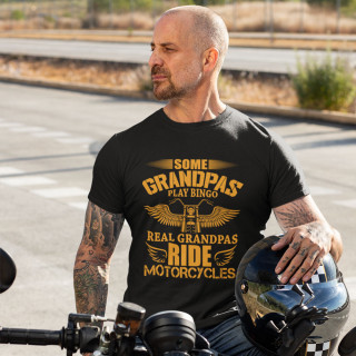 Tričko "Skuteční dědečkové jezdí na motorkách"
