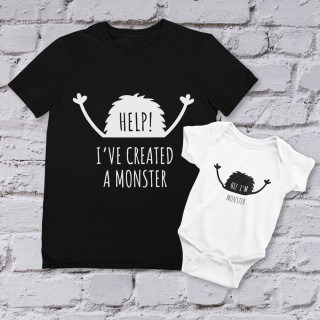 Sada triček „Vytvořil jsem monstrum“