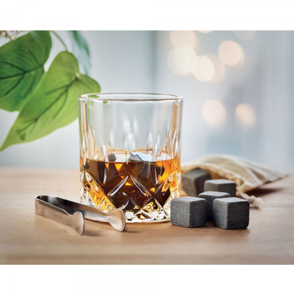 Luxusní sada skleniček na whisky v bambusové krabičce "INVERNESS" (s možností gravírování za příplatek)