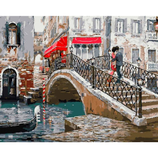 Malování podle čísel „Benátky" (40x50cm)