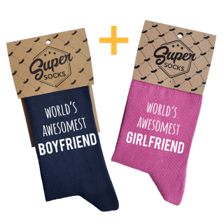 Sada ponožek pro páry "Awesomest Couple"