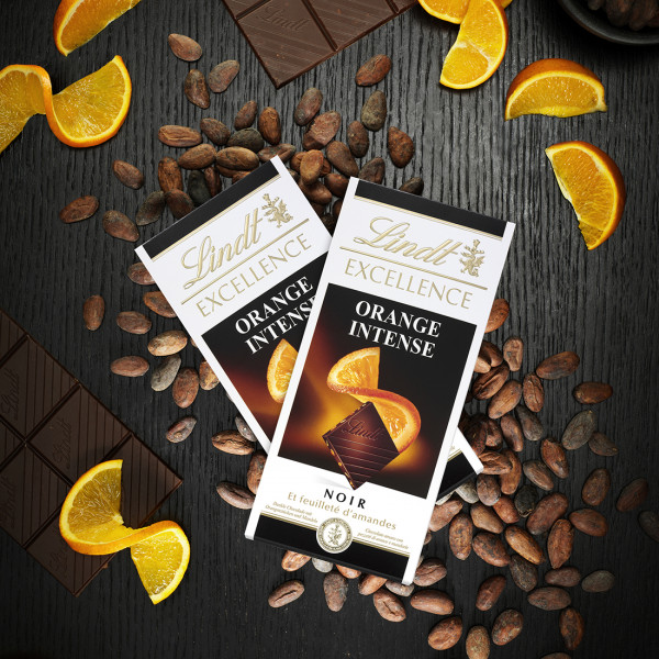 "LINDT EXCELLENCE" hořká čokoláda s pomerančem, 100 g